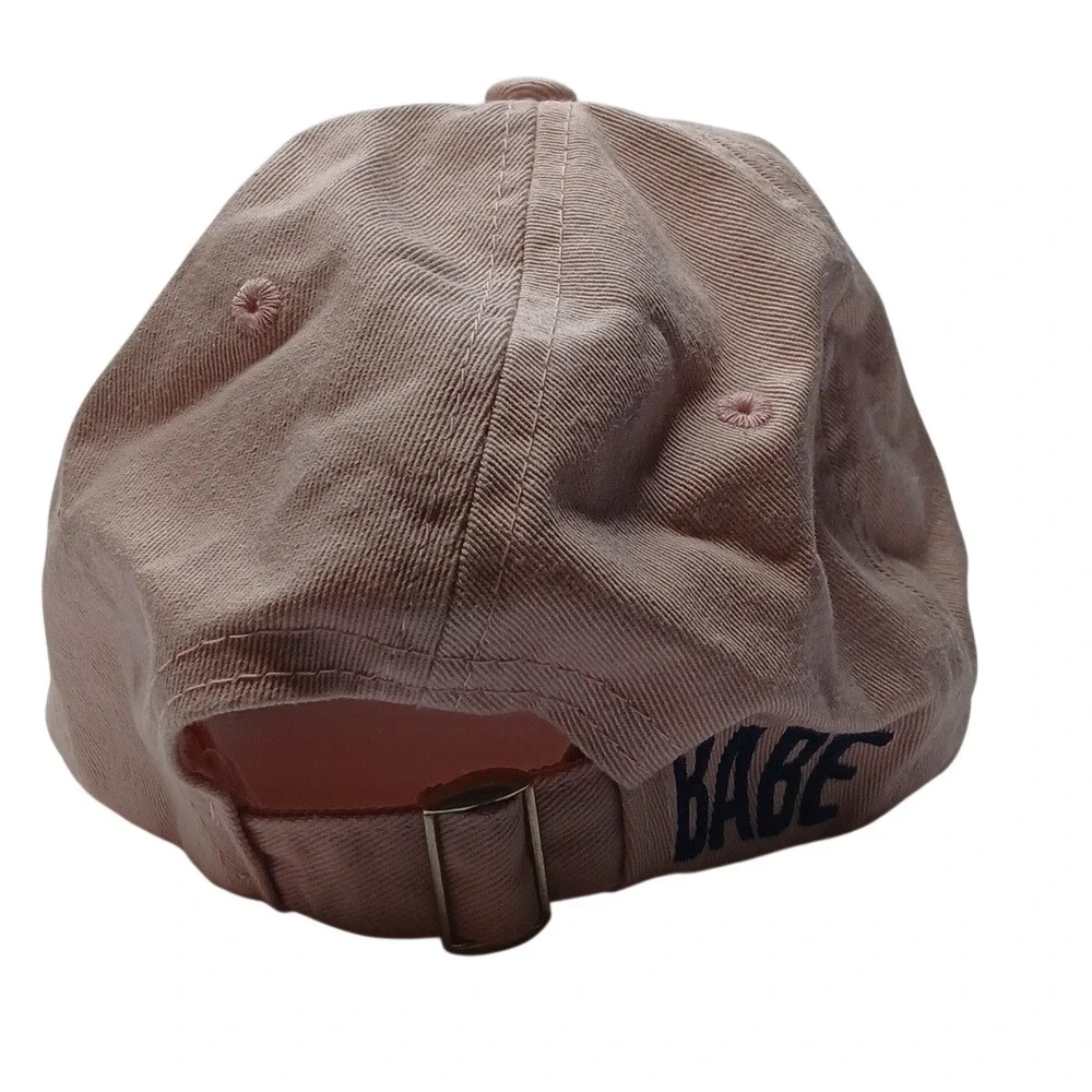Swish Baseball Cap Womens OS Pink Rose Bud Babe Embroidered Hat Adjustable
